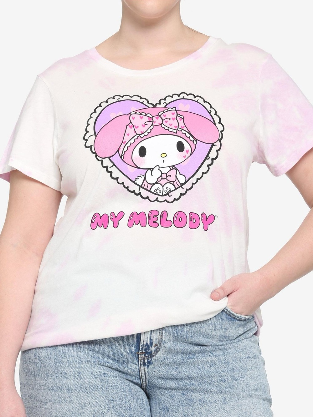Sanrio My Melody & Kuromi Pastel Tie-Dye T-Shirt SZ Medium -NWT